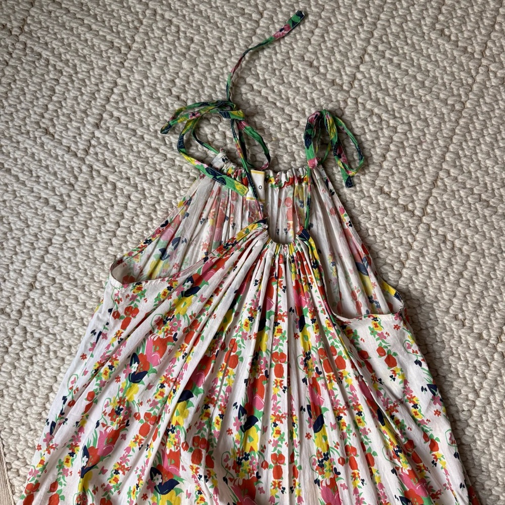 Floral Tiered Maxi Dress with Ruffle Hem - Multicolor - Picture 2 of 5